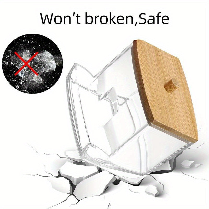 Organizador de baño con soporte para almohadillas Swab de 7 oz para almacenamiento y organización en el baño