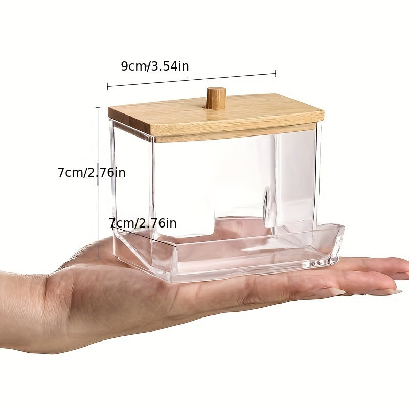 Organizador de baño con soporte para almohadillas Swab de 7 oz para almacenamiento y organización en el baño