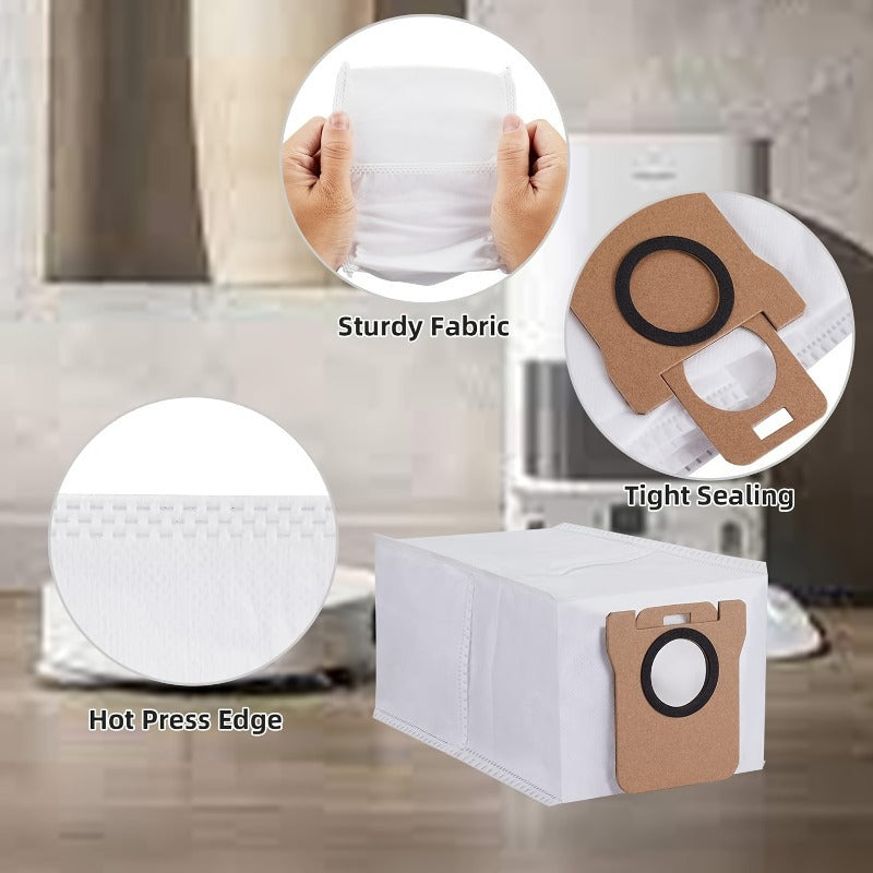 10 Pack Dust Bags for Robot Vacuums Leakproof Easy to Install Large Capacity