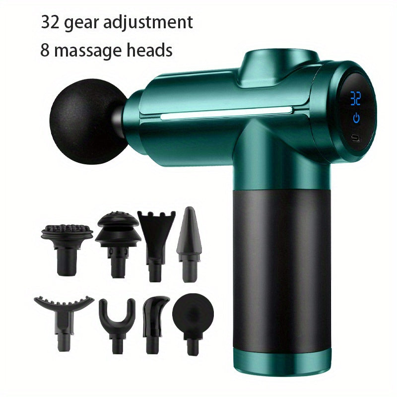 8 boshli portativ massaj quroli - Nafis dizayn, USB orqali zaryadlanadi, Tanani bo'shatuvchi uchun ideal - Mukammal sovg'a