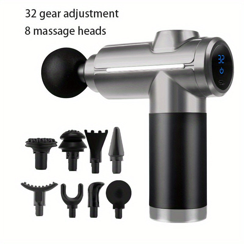 8 boshli portativ massaj quroli - Nafis dizayn, USB orqali zaryadlanadi, Tanani bo'shatuvchi uchun ideal - Mukammal sovg'a