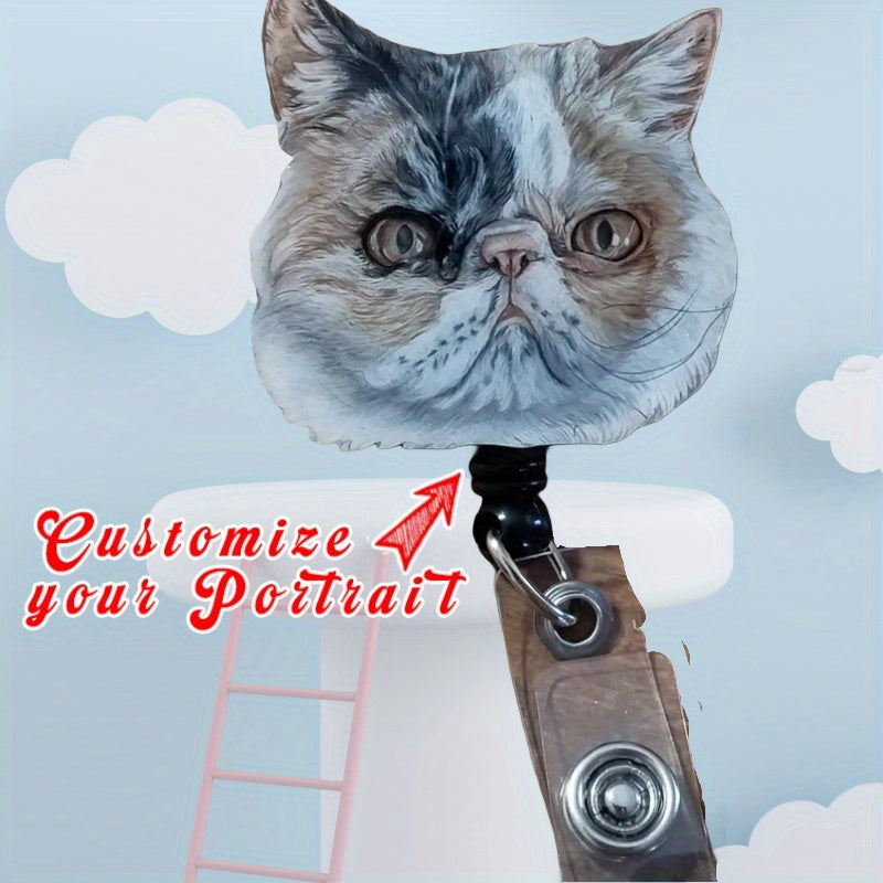 Shaxsiylashtirilgan it yoki mushuk yuzli belgi halqasi akril, shaxsiy nomli belgi, chiroyli va zamonaviy dizayn