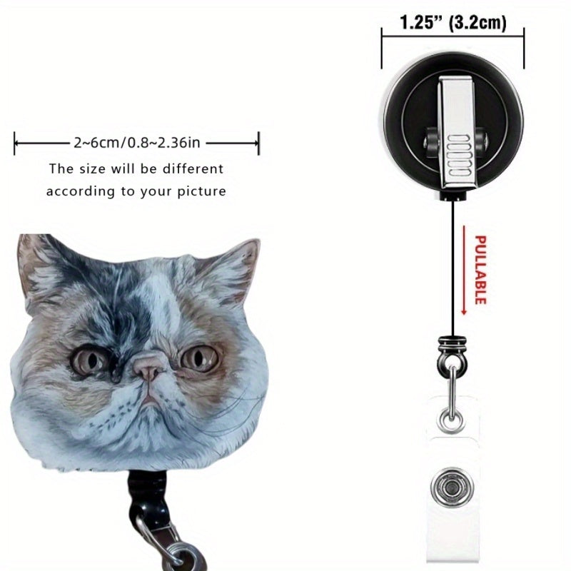 Shaxsiylashtirilgan it yoki mushuk yuzli belgi halqasi akril, shaxsiy nomli belgi, chiroyli va zamonaviy dizayn