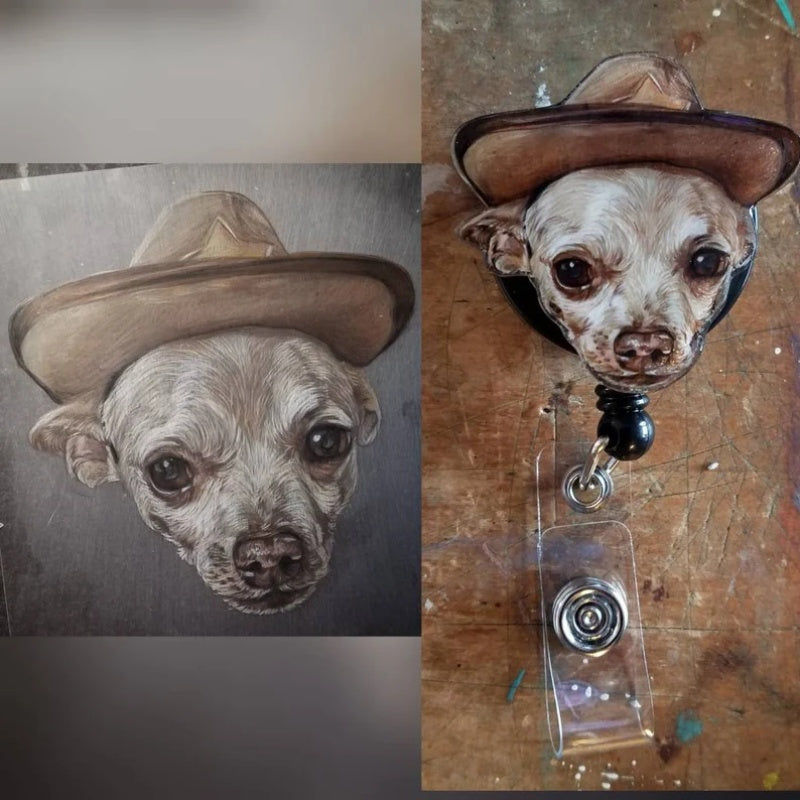 Shaxsiylashtirilgan it yoki mushuk yuzli belgi halqasi akril, shaxsiy nomli belgi, chiroyli va zamonaviy dizayn