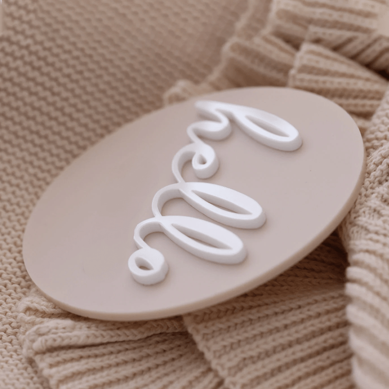 Personalized Acrylic Name Tag for Kids Shower Gift Custom Birthday Gender Reveal