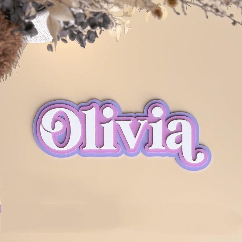 Personalized Acrylic Gift Tag for Kids Bedding and Necessities