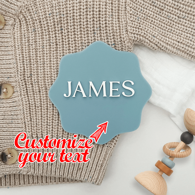 Personalized Acrylic Gift Basket Tag with Name and Happy Message