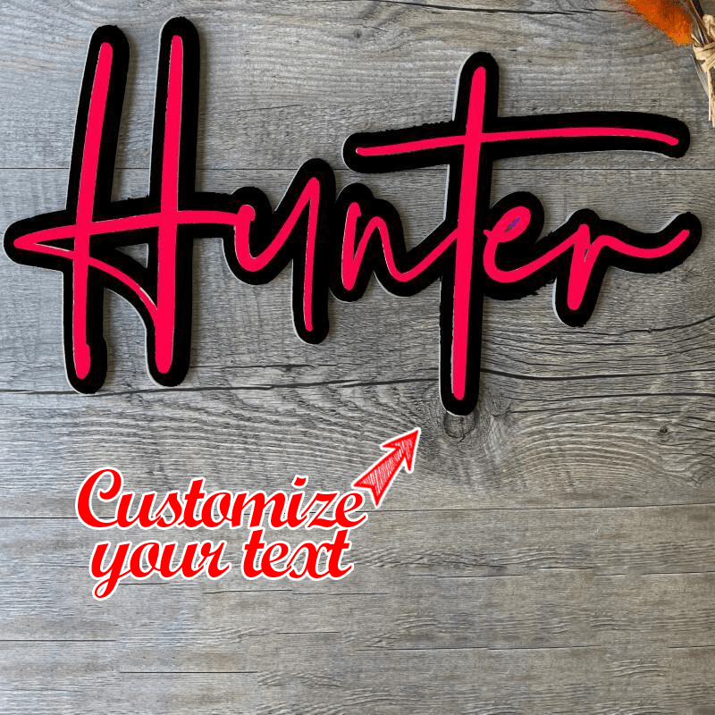 Acrylic Gift Basket Tag Custom Name Positive Message Kids Bedroom Decor