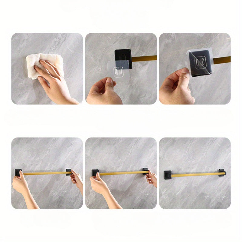 Wall-Mounted Shoe Organizer Bathroom Space-Saving No-Drill Metal Slipper Rack