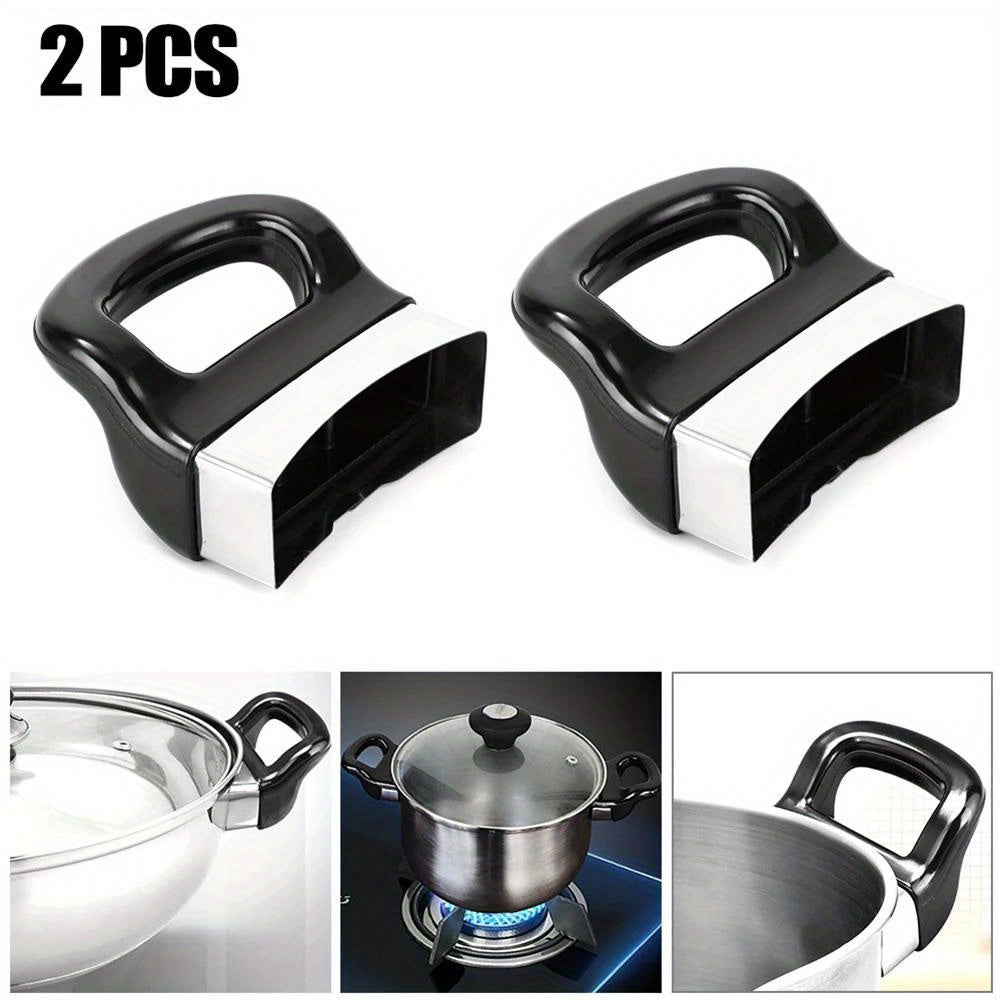 Set of 2 Black ABS Pot Side Handles for Pressure Cookers and Cookware