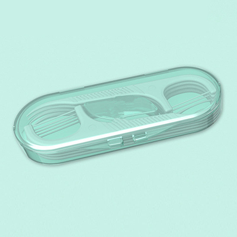 10pcs Travel Portable Dental Floss Picks in Pastel Pink Mint Green Hygienic Case