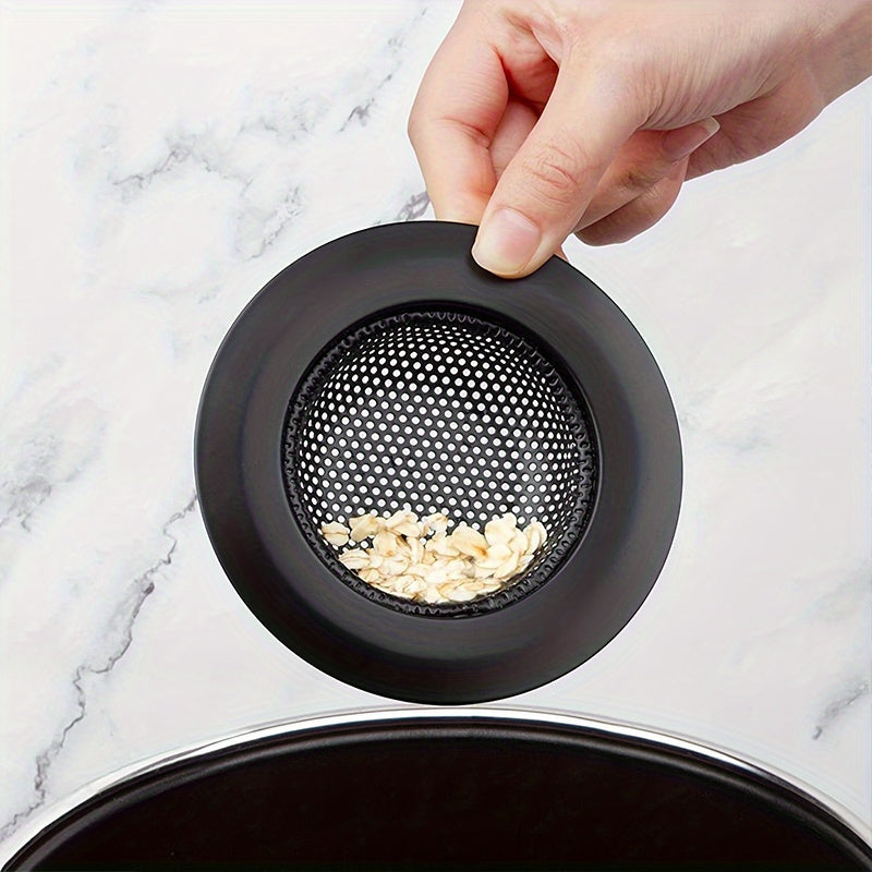 Stainless Steel Sink Strainer Black Hexagonal Mesh for Kitchen Drainage