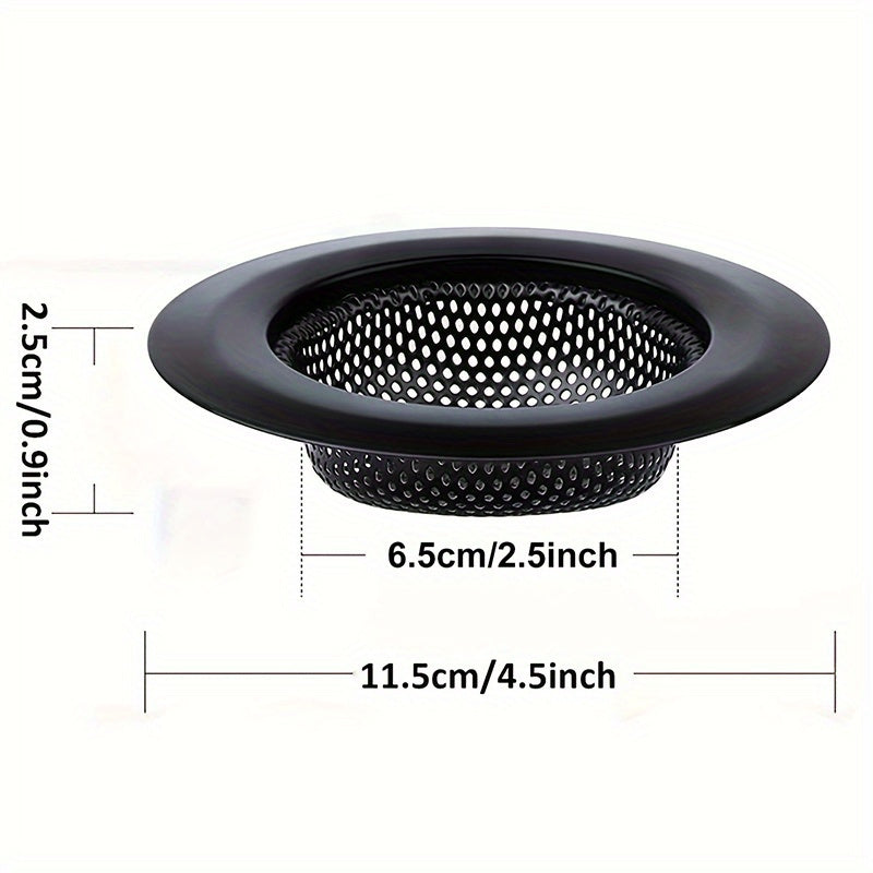 Stainless Steel Sink Strainer Black Hexagonal Mesh for Kitchen Drainage
