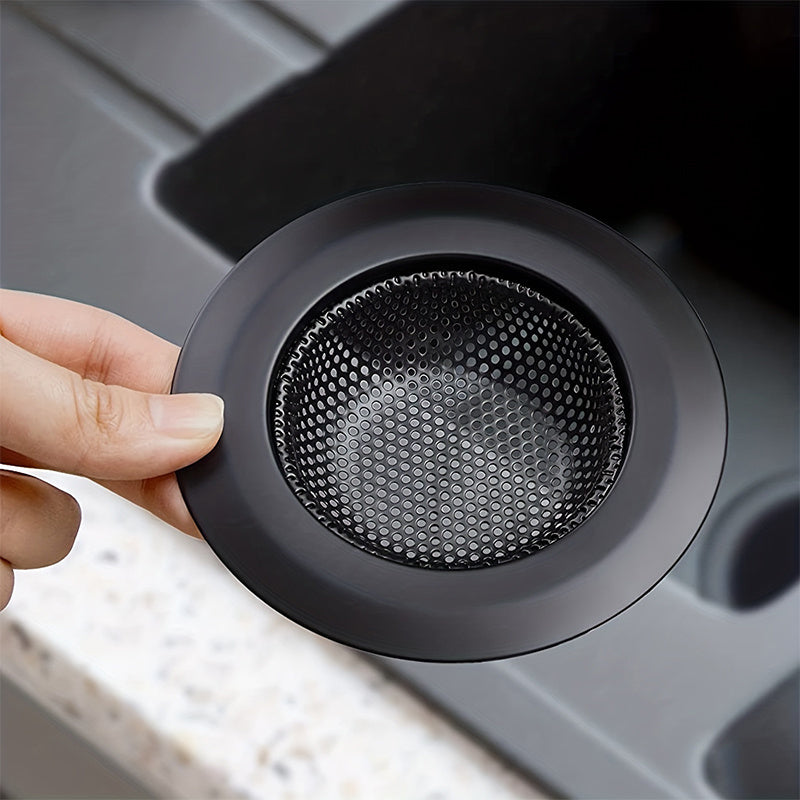 Stainless Steel Sink Strainer Black Hexagonal Mesh for Kitchen Drainage