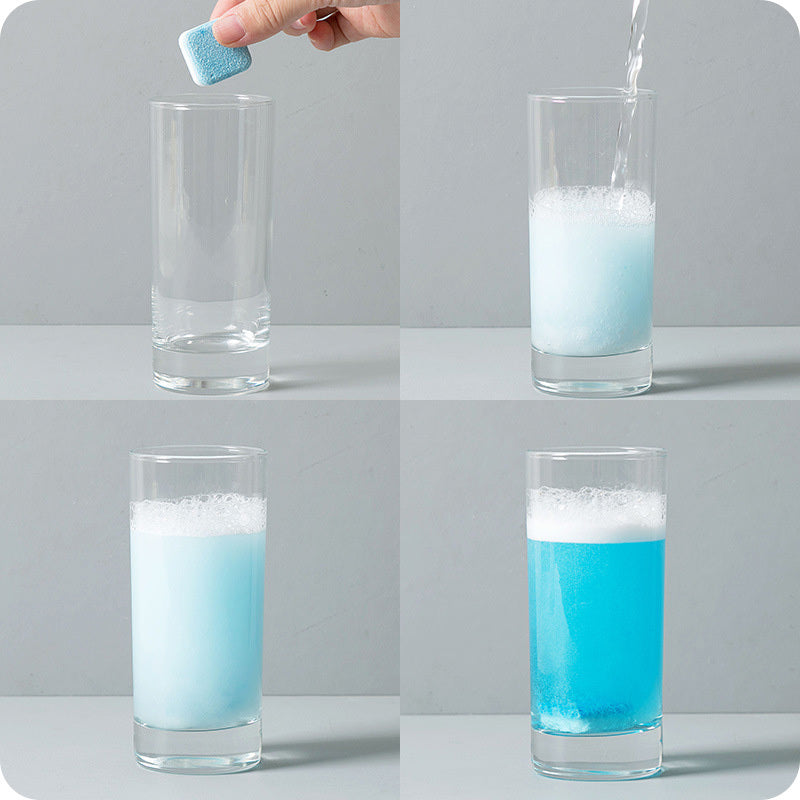 4 ta to'plamdagi kir yuvish mashinasi tozalash tabletkalari, ifloslik va hidni yo'q qilish uchun