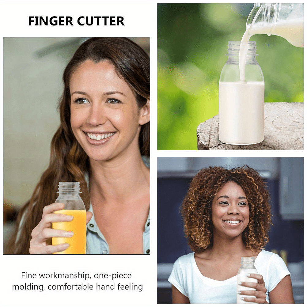 Reusable Clear Plastic Bottles Set of 10 for Water Milk Smoothies