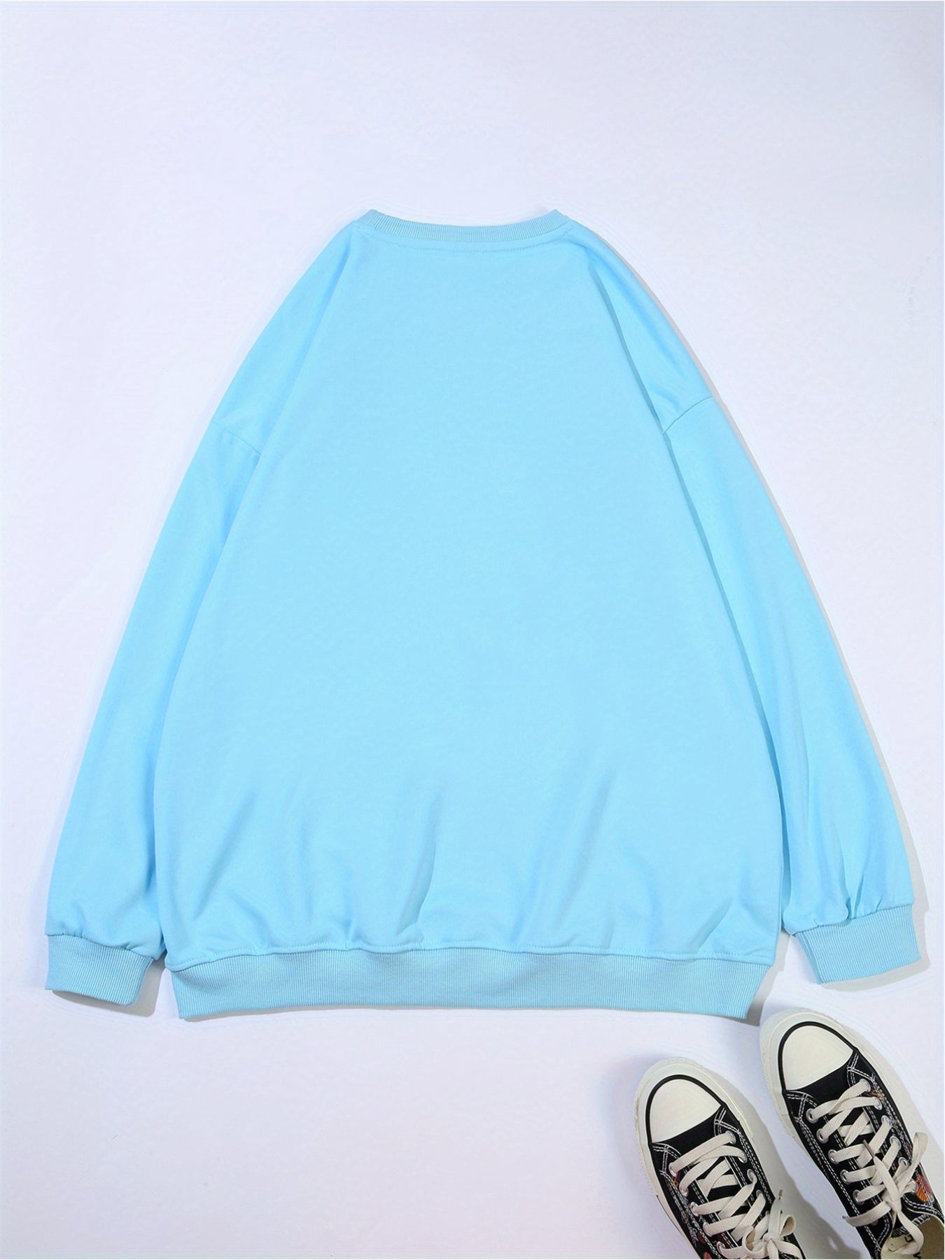 Plus Size Women's Sweatshirt Long Sleeve Crew Neck Fall Winter Casual