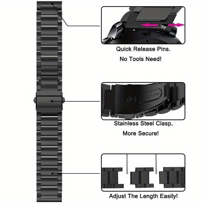 3 шт. стальных браслетов для часов Миланезе для мужчин и женщин, 20 мм, 22 мм, совместимы с Samsung, Huawei, Garmin, Xiaomi, Fossil, Honor