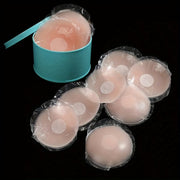 Reusable Silicone Nipple Covers 10 Pack Wireless Self-Adhesive Discreet Pasties with Storage Case