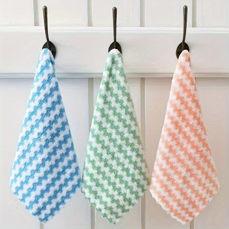 Set of 5 Microfiber Dish Cloths, Absorbent Fast-Drying Towels for Kitchen Cleaning