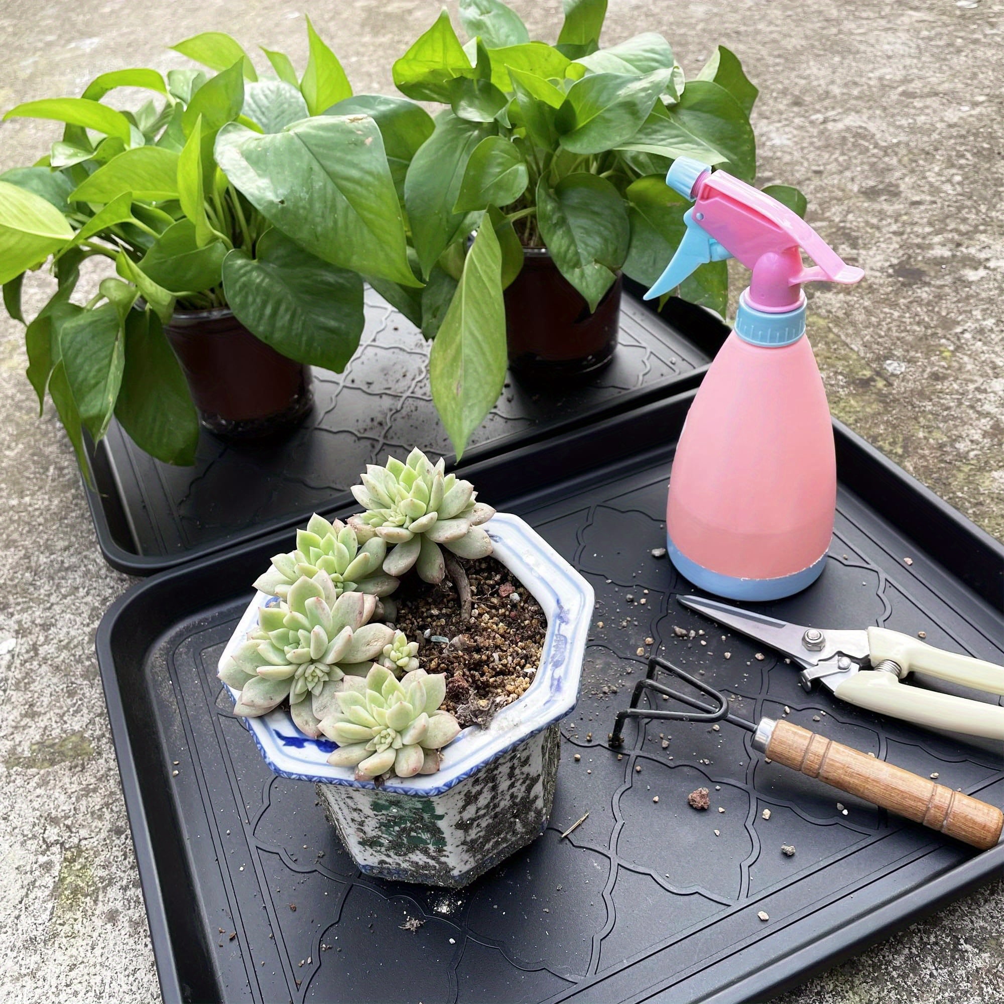 Waterproof Plastic Boot Tray for Entryway Shoes Pet Food Garden Use