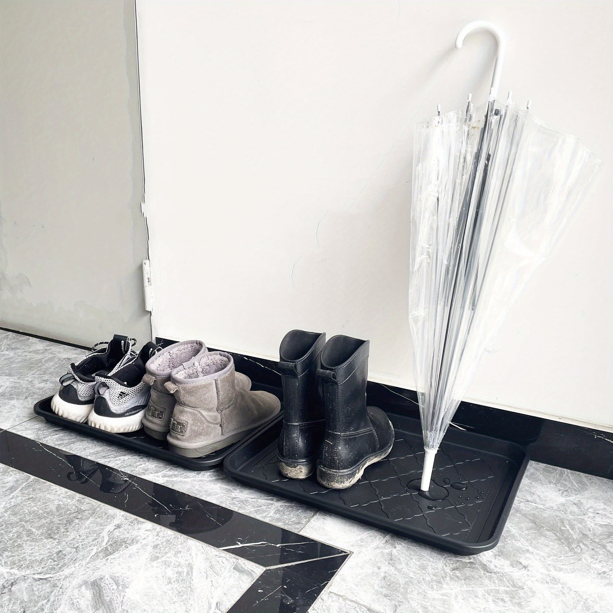 Waterproof Plastic Boot Tray for Entryway Shoes Pet Food Garden Use
