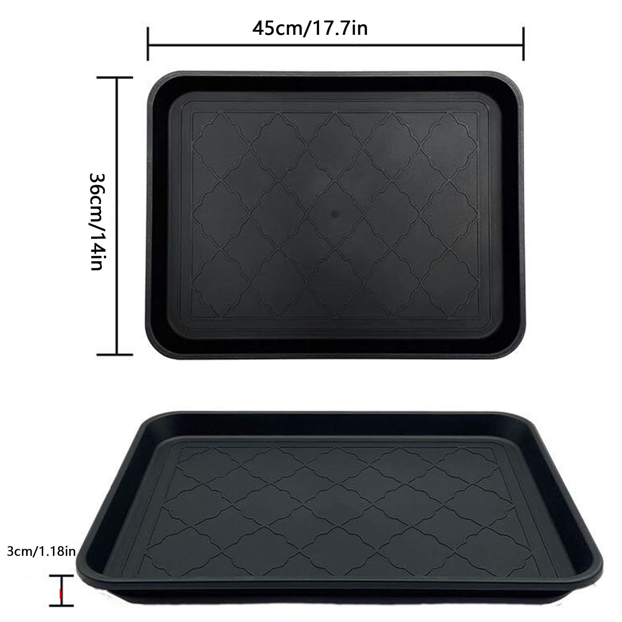 Waterproof Plastic Boot Tray for Entryway Shoes Pet Food Garden Use