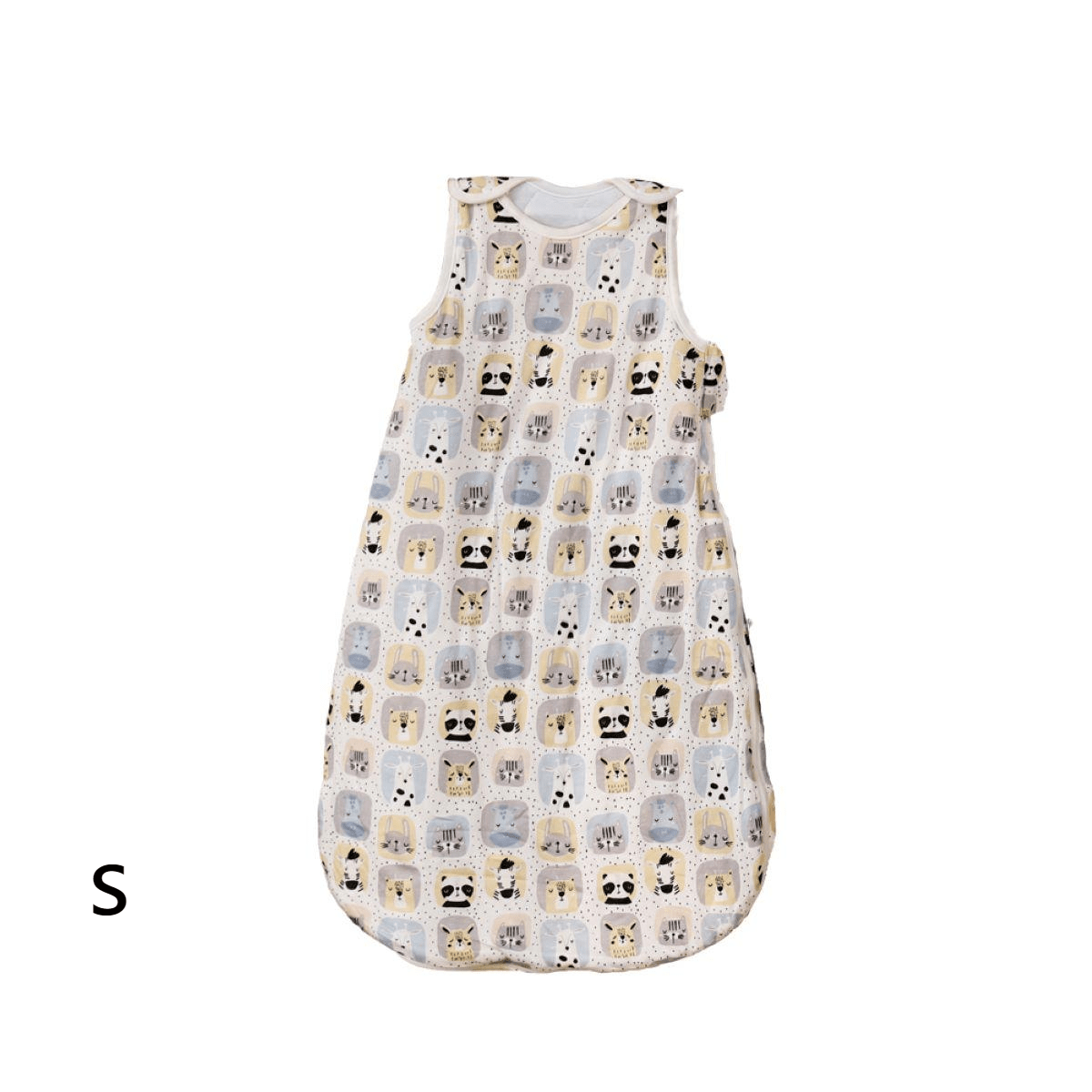 Bolalar uchun uyqu sumkasi, qo'ymaydigan paxta bambuk, 3 yoshgacha, hayvonlar bosimi, ikki tomonlama yivli zippersi bilan