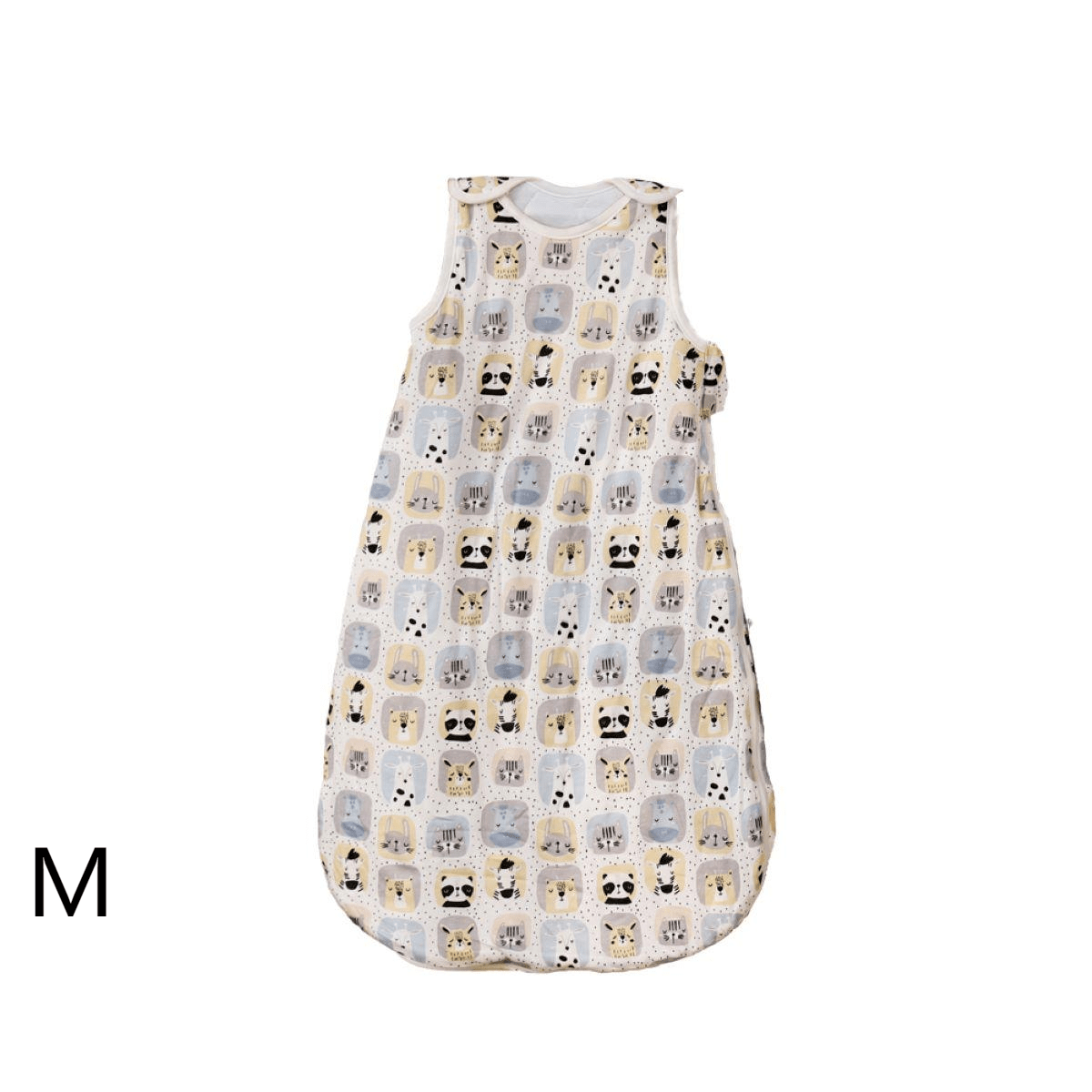 Bolalar uchun uyqu sumkasi, qo'ymaydigan paxta bambuk, 3 yoshgacha, hayvonlar bosimi, ikki tomonlama yivli zippersi bilan