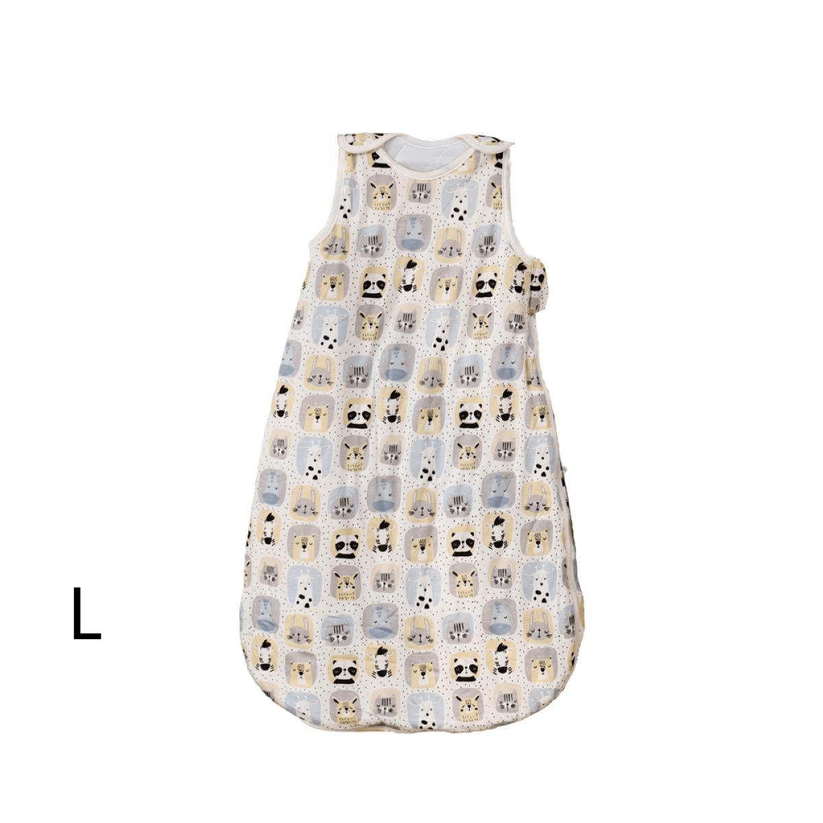 Bolalar uchun uyqu sumkasi, qo'ymaydigan paxta bambuk, 3 yoshgacha, hayvonlar bosimi, ikki tomonlama yivli zippersi bilan