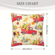 Kuzgi qovoq bilan toʻqilgan yostiq qopqogʻi 45.72x45.72 sm, ikki tomonlama polyester, divan uchun dekor