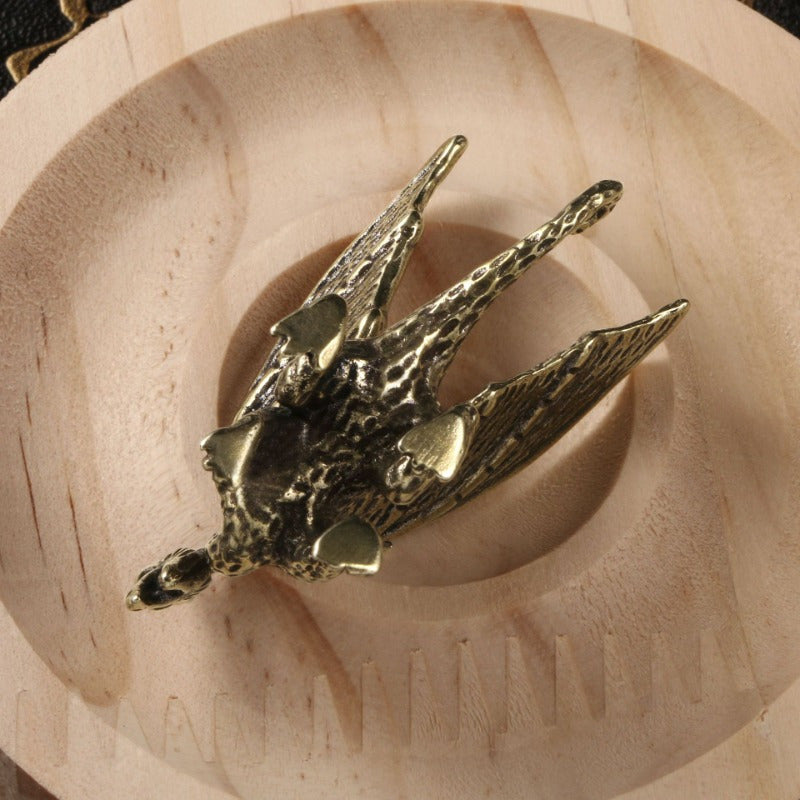 Estatua de Dragón Volador de Latón, figura decorativa para coleccionistas y entusiastas