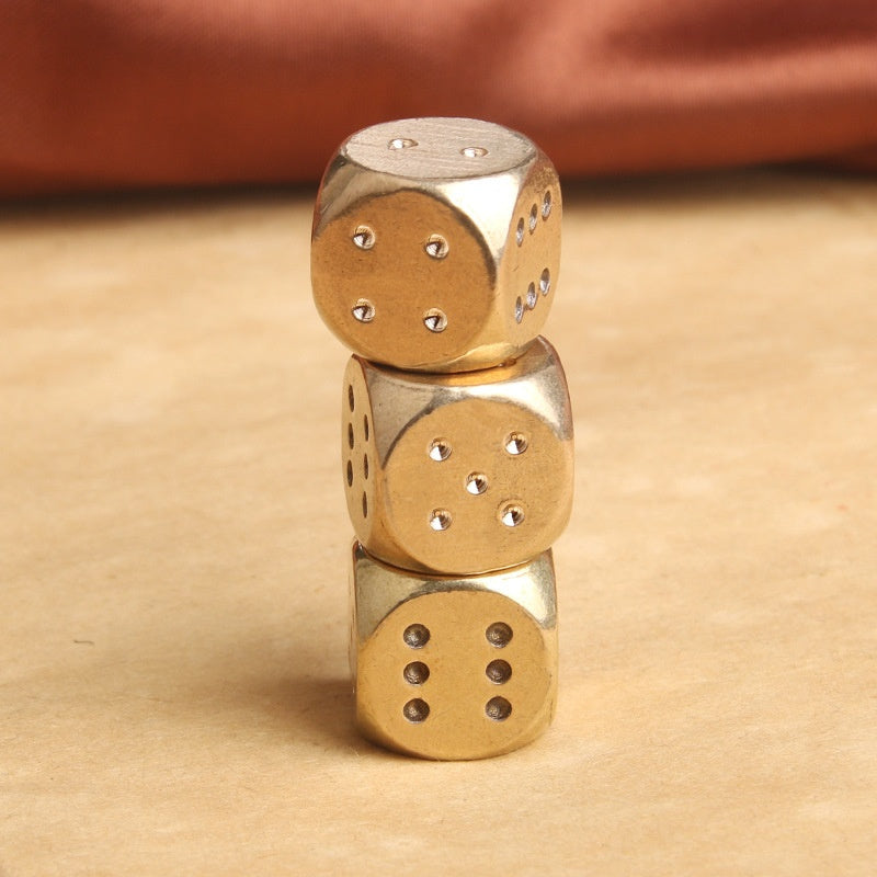 Solid Brass Dice for Chess Card Games Mahjong Entertainment at Home and Events