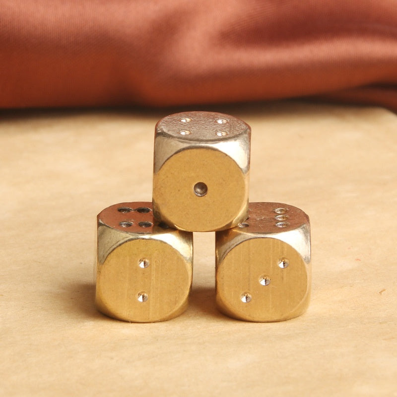 Solid Brass Dice for Chess Card Games Mahjong Entertainment at Home and Events