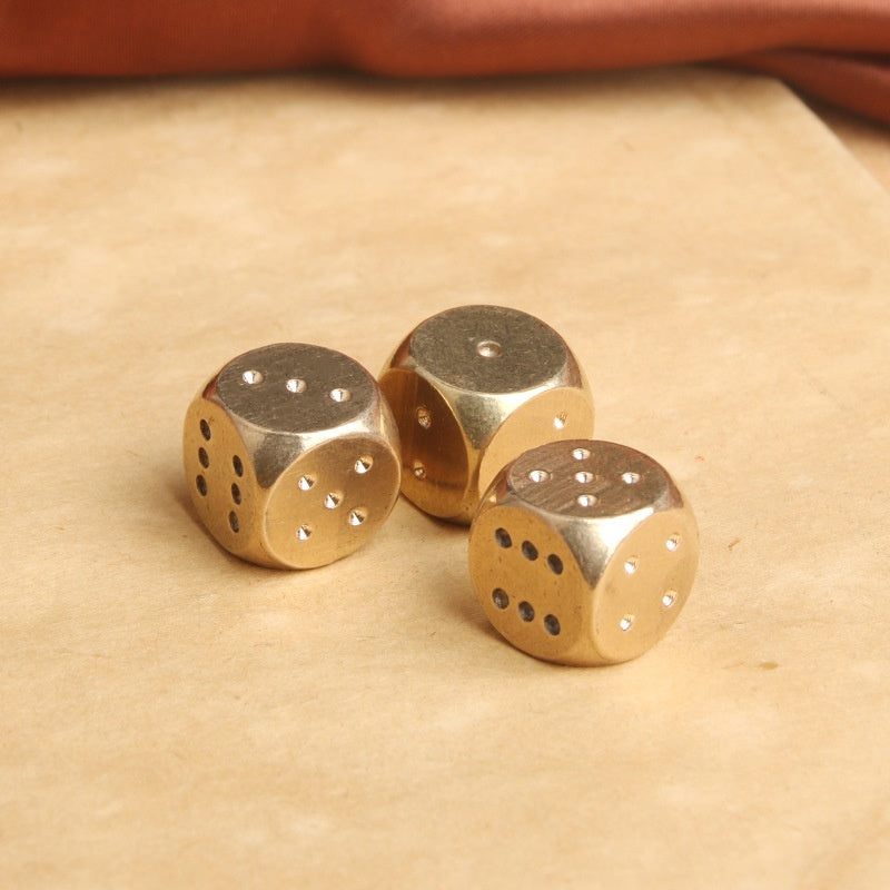 Solid Brass Dice for Chess Card Games Mahjong Entertainment at Home and Events