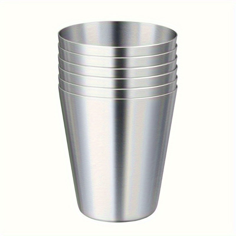 Set of 5 Stainless Steel Reusable Cups for Outdoor Activities and Whiskey Shots