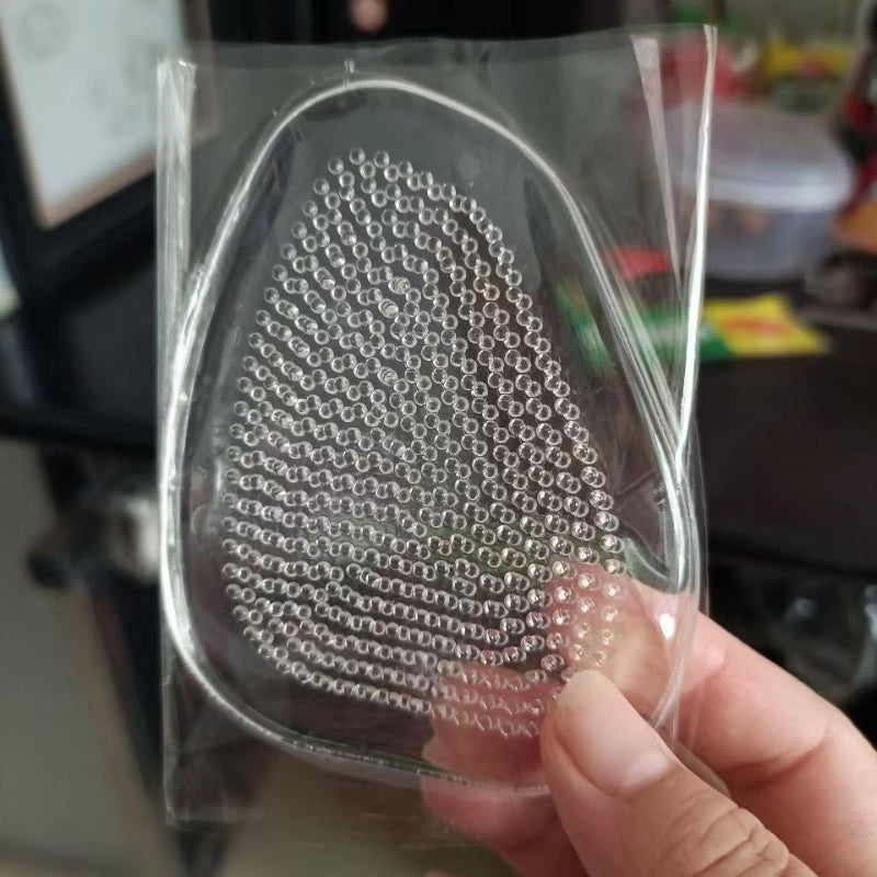 Ayollar uchun yuqori poshnali poyabzalga mo'ljallangan silikon jel old oyoq tagliklari - sirpanmaydigan, qulay, shaffof oyoq yostiqlari, sirpanishga qarshi yuzasi va barqarorlik xususiyatlari bilan.