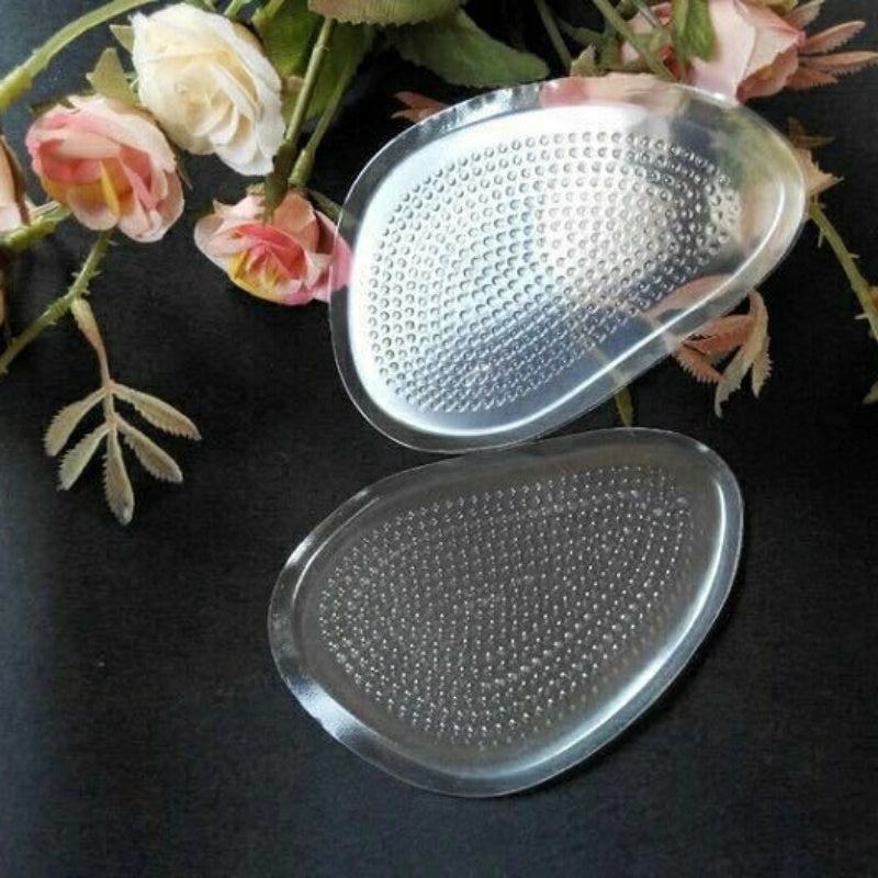 Ayollar uchun yuqori poshnali poyabzalga mo'ljallangan silikon jel old oyoq tagliklari - sirpanmaydigan, qulay, shaffof oyoq yostiqlari, sirpanishga qarshi yuzasi va barqarorlik xususiyatlari bilan.