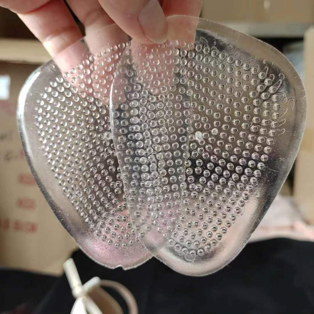 Ayollar uchun yuqori poshnali poyabzalga mo'ljallangan silikon jel old oyoq tagliklari - sirpanmaydigan, qulay, shaffof oyoq yostiqlari, sirpanishga qarshi yuzasi va barqarorlik xususiyatlari bilan.