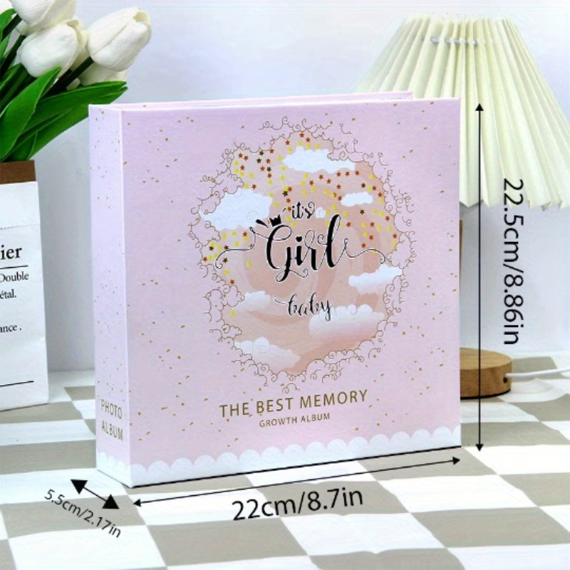 15.24 sm Fotoalbom, 200 qattiq qobiqli qog'oz qo'shimchalari bilan esdaliklar uchun