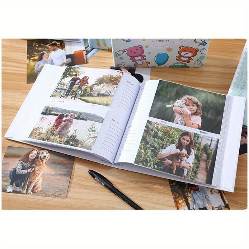 15.24 cm Photo Album with 200 Hard Shell Paper Inserts for Memories