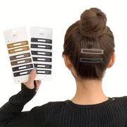 Set of 6 Matte Iron Hair Clips for Women with Hollow Design for Bangs and Flyaways