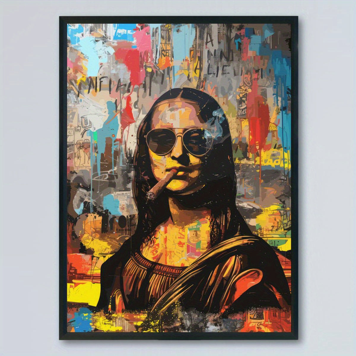 Современная художественная декорация Мона Лиза на холсте, модный ретро-портрет, настенное искусство, интерьерное украшение