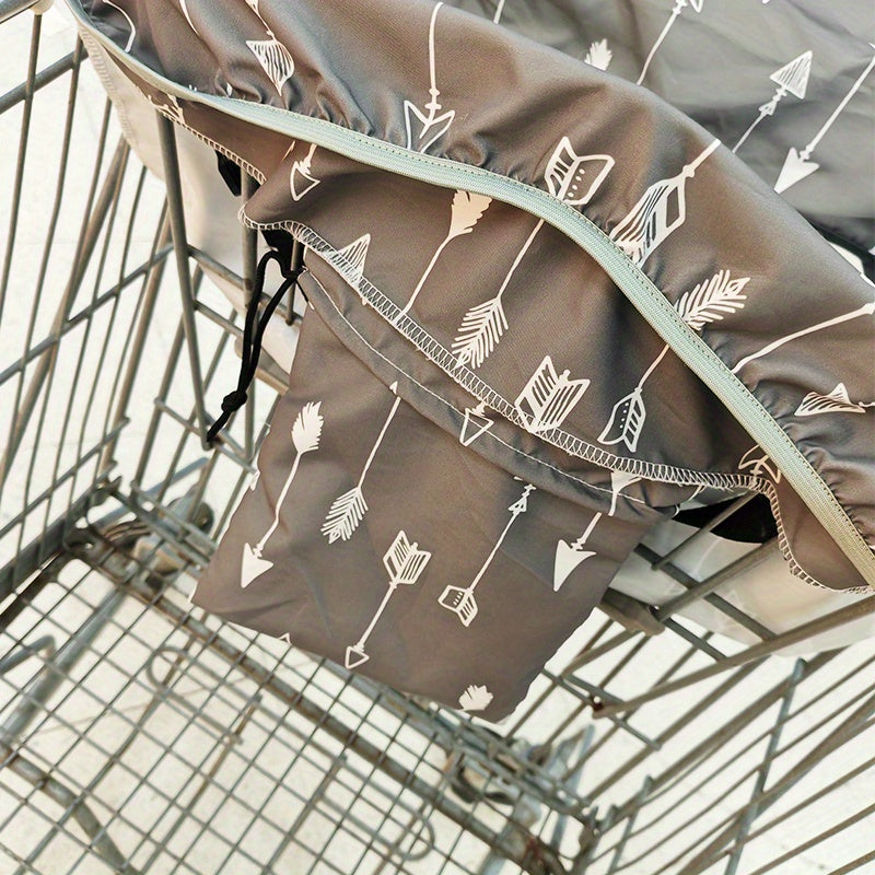 Полиэстеровая накладка на тележку для покупок, портативная, моющаяся, защита от пыли и пятен