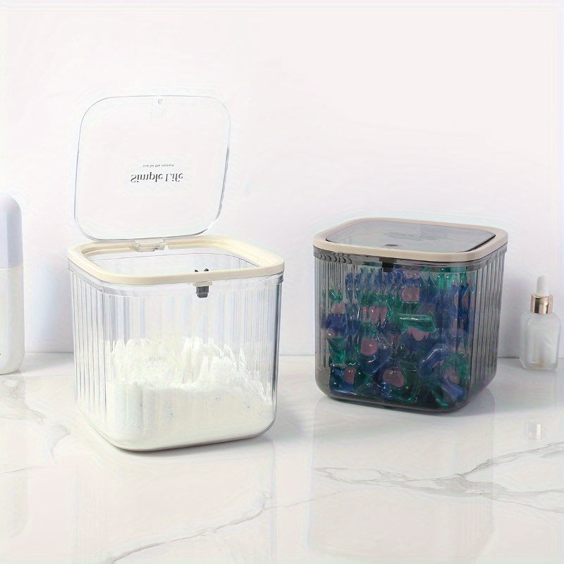 Пластиковая коробка для хранения стирального порошка, большая, экономящая место, для ванной и прачечной