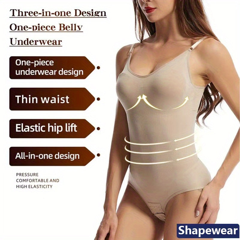 Plus Size Backless Bodysuit with Butt Lifting Tummy Control High Compression Shapewear