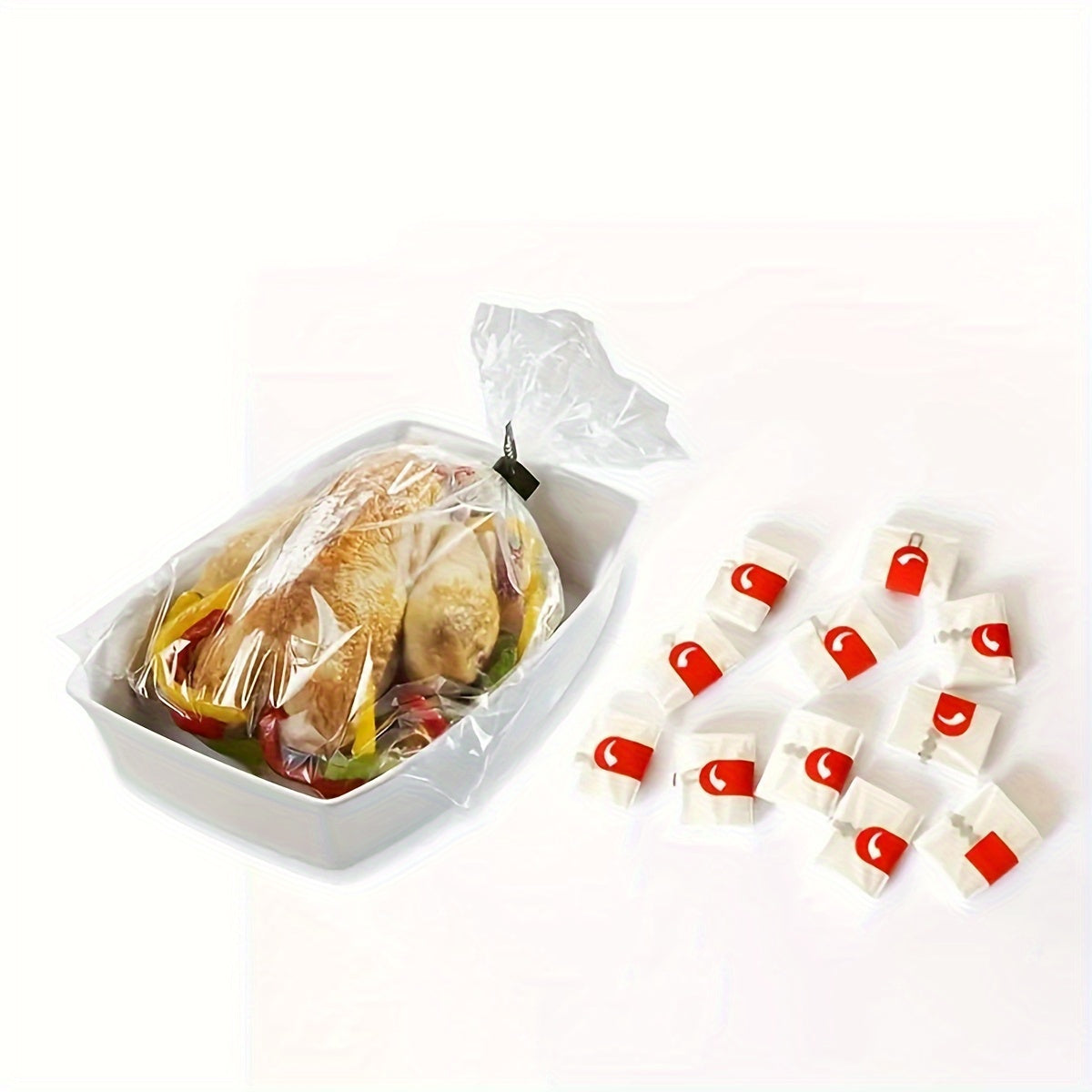 30 bolsas grandes para horno para asar pollo y pavo, duraderas, de plástico PET