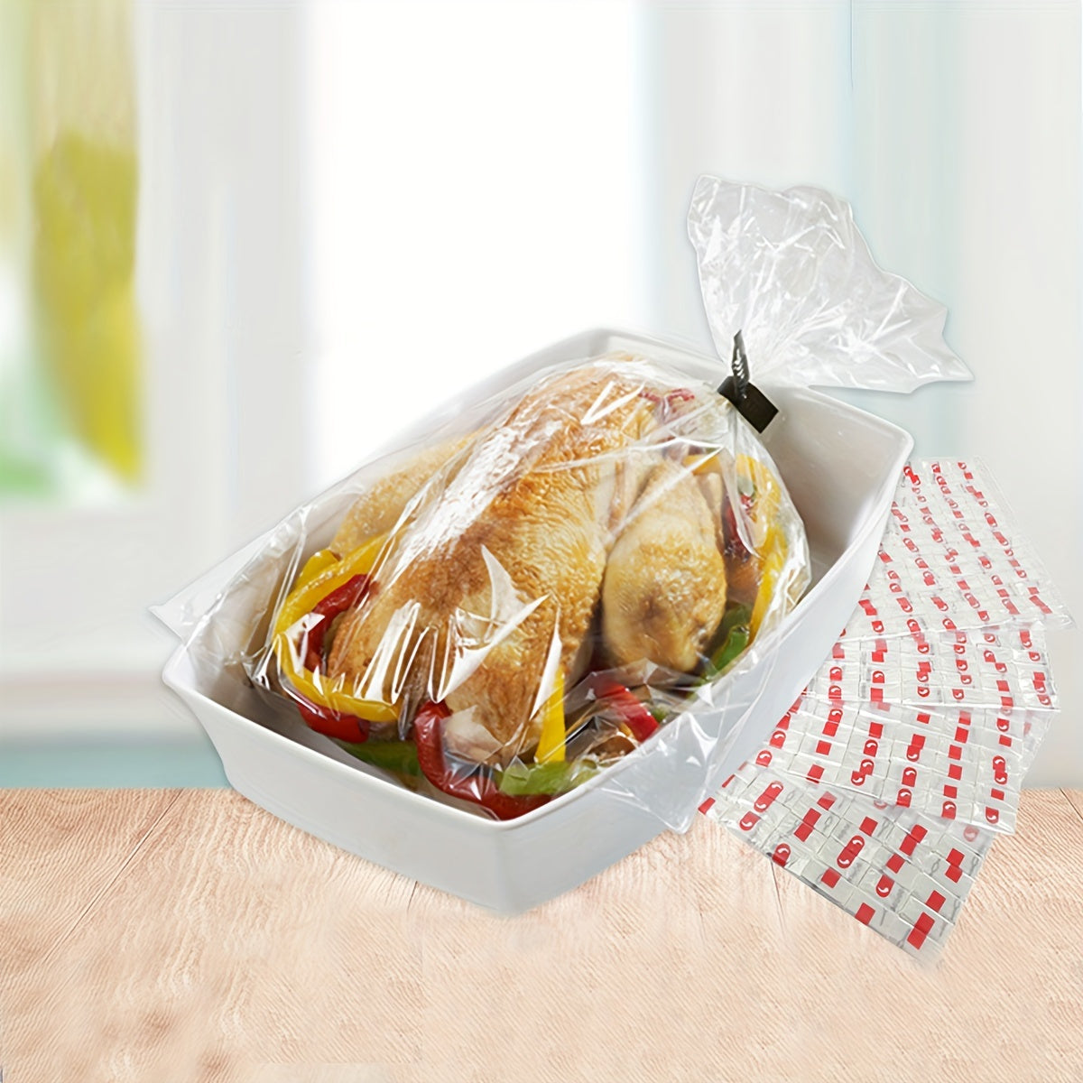 30 bolsas grandes para horno para asar pollo y pavo, duraderas, de plástico PET