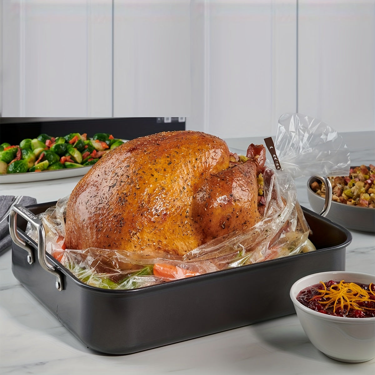 30 bolsas grandes para horno para asar pollo y pavo, duraderas, de plástico PET