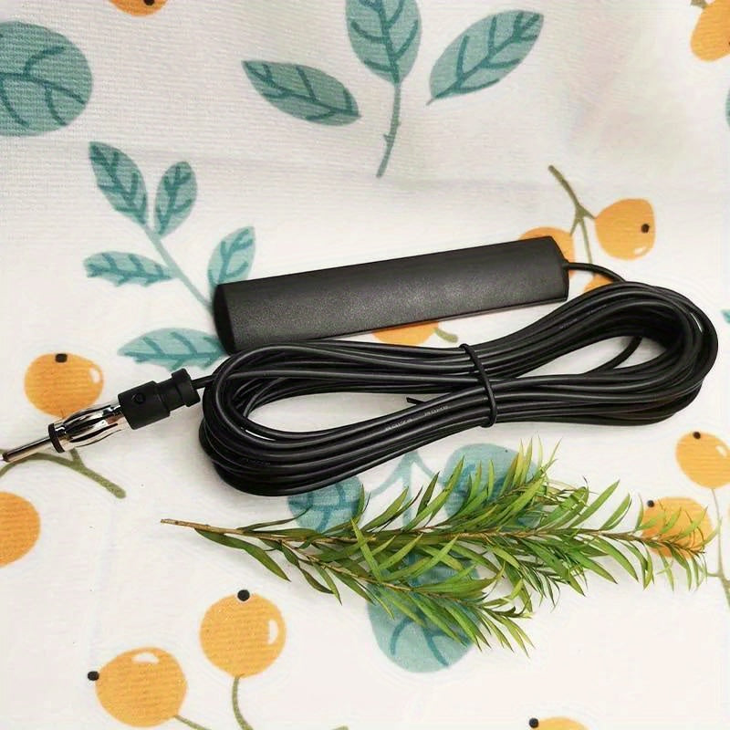 Car Radio Antenna Black 5m Cable Easy Install Stable Signal for All Vehicles